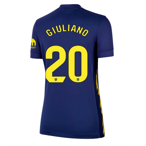 Billige Fotballdrakt Atletico Madrid Giuliano Simeone #20 Replika Bortedrakt Dame 2025-26 Kortermet Billige Fotballdrakt Atletico Madrid Giuliano Simeone #20 Replika Bortedrakt Dame 2025-26 Kortermet